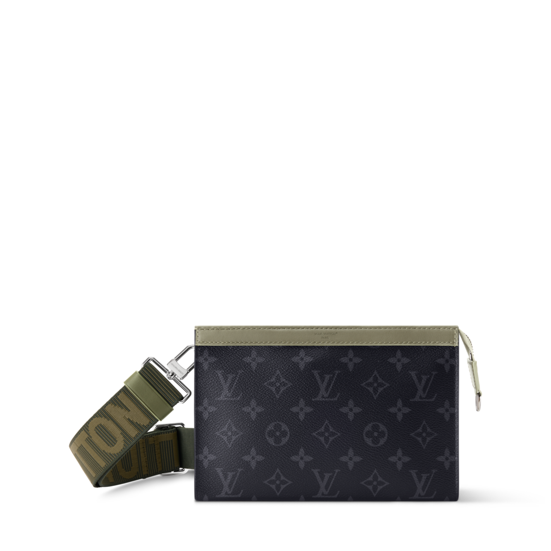 Gaston Wearable Wallet Monogram Eclipse Canvas - Men Small Leather
